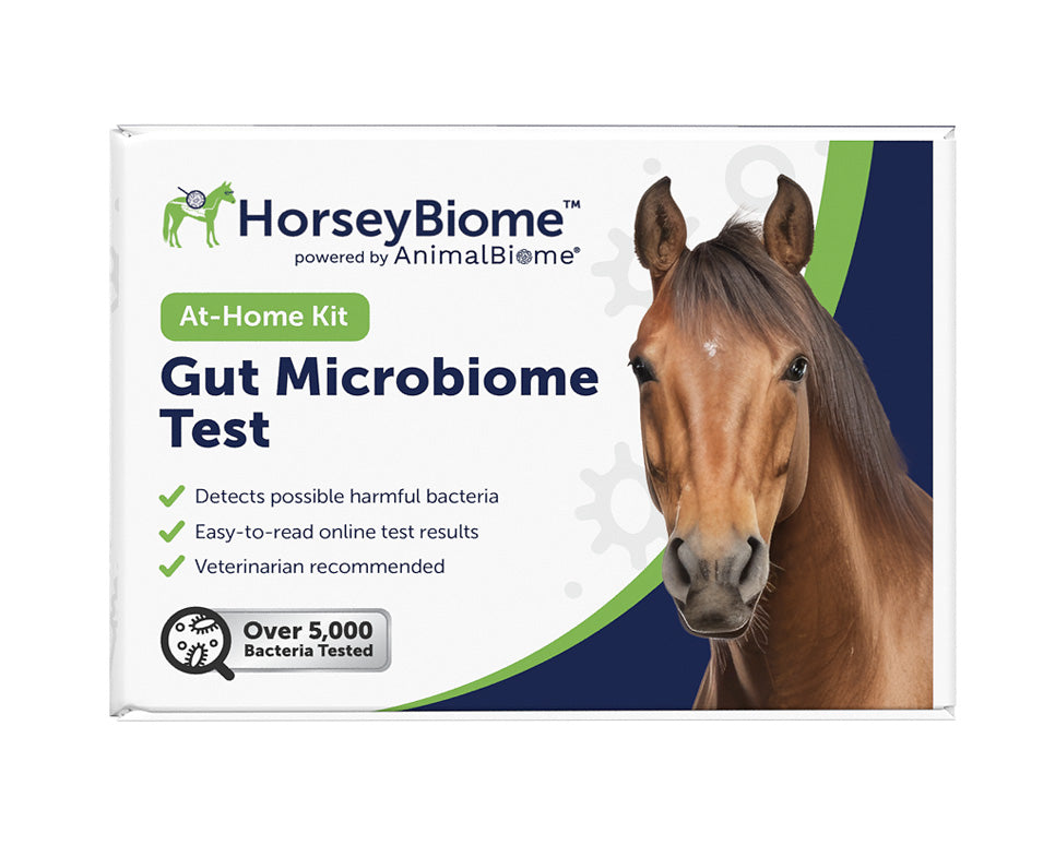 Front of a HorseyBiome Gut Microbiome Test Kit